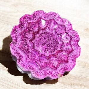 Glitter Lavender & lilac handmade soap 3x3 inches 5oz made with goat milk